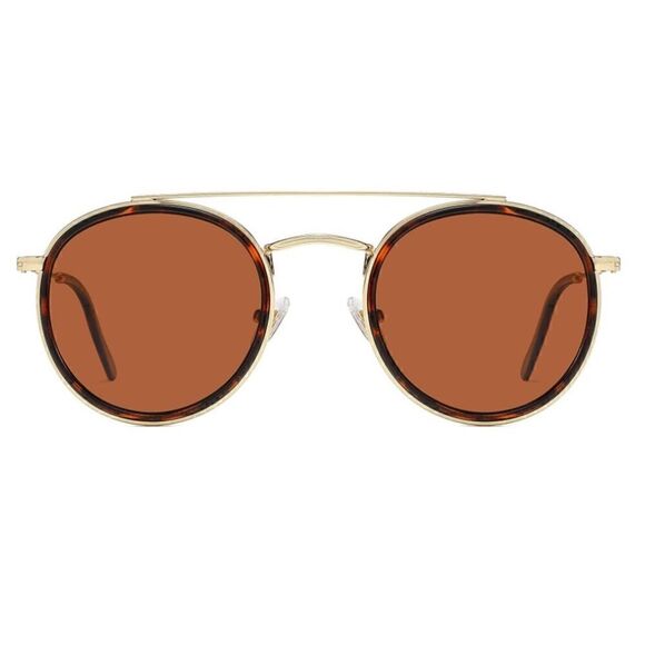 Round Retro Double Bridge Sunglasses